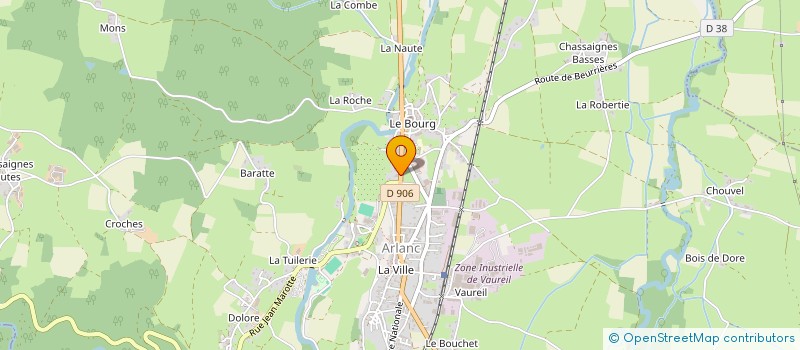 localisation de l'entreprise LES PAPILLES  ARLANC