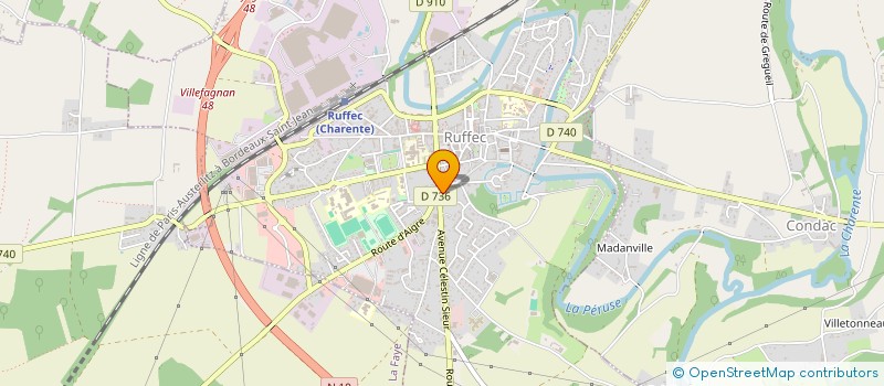 localisation de l'entreprise LES PAPILLES FERMIERES à RUFFEC