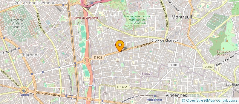 localisation de l'entreprise LES PAPILLES ONT DES AILES à MONTREUIL