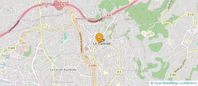 localisation de l'entreprise LES PAPILLONS à LE CANNET
