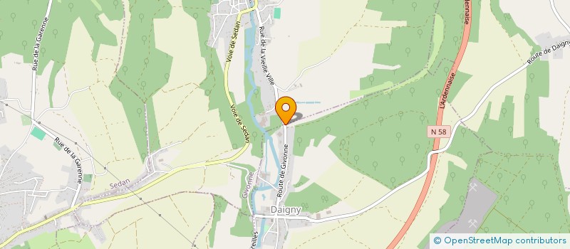 localisation de l'entreprise LES PAPILLONS  DAIGNY