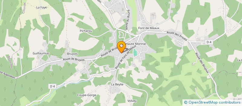 localisation de l'entreprise LES PAPILLONS BLEUS  COURSAC