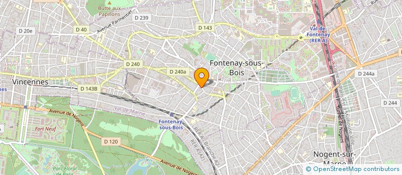 localisation de l'entreprise LES PAPILLONS DE PARIS à FONTENAY SOUS BOIS