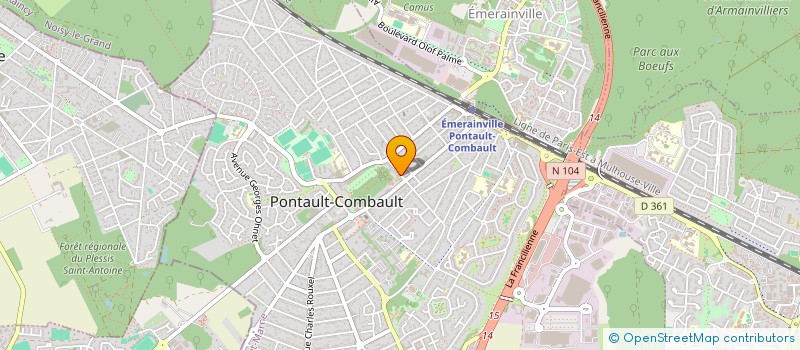 localisation de l'entreprise LES PAPILLONS : DECOUVRIR ET EXPERIMENTER DES TECHNIQUES DE BIEN ETRE PSYCHO CORPORELLES à PONTAULT-COMBAULT