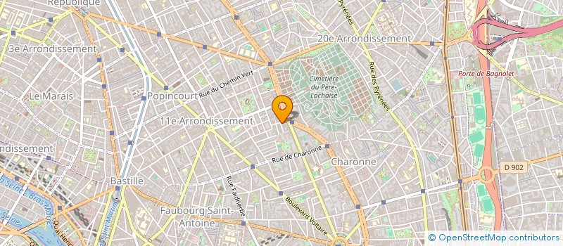 localisation de l'entreprise LES PAPILLONS DU CIEL à PARIS