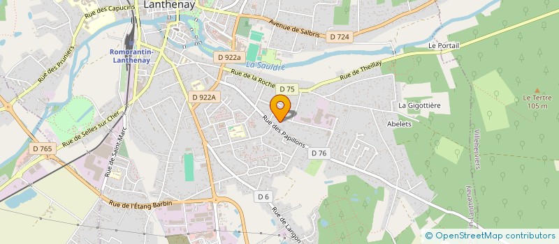 localisation de l'entreprise LES PAPILLONS FOURASINS  ROMORANTIN-LANTHENAY