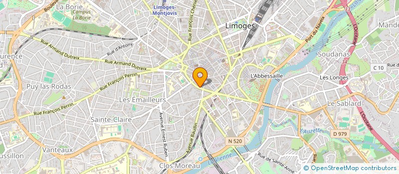 localisation de l'entreprise LES PAQUERETTES à LIMOGES