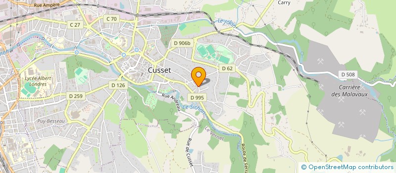 localisation de l'entreprise LES PAQUERETTES à CUSSET