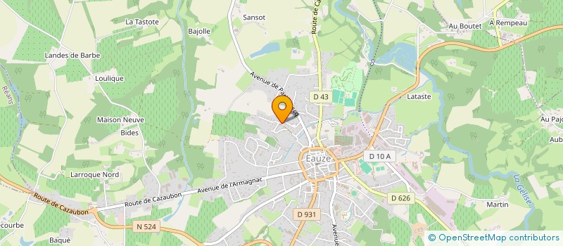 localisation de l'entreprise LES PAQUERETTES  EAUZE