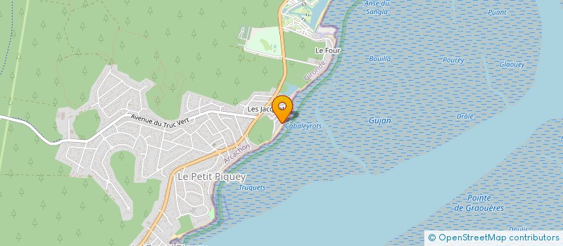 localisation de l'entreprise LES PARCS DE L'IMPERATRICE - COMPAGNIE DE PRODUCTION ET NEGOCE D'HUITRES à LEGE-CAP-FERRET