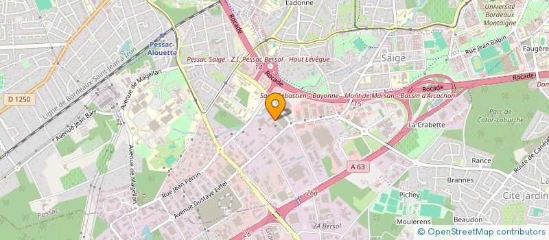localisation de l'entreprise LES PARE-BRISES DE BERSOL  PESSAC