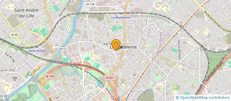 localisation de l'entreprise LES PARENTS D'ELEVES EDMOND ROSTAND à LA MADELEINE