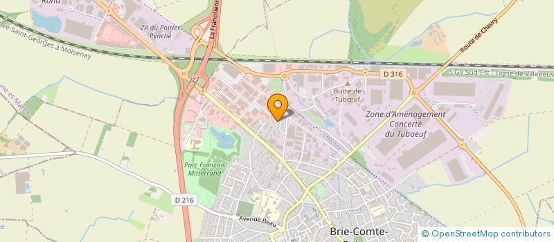 localisation de l'entreprise LES PARENTS D ELEVES INDEPENDANTS DU GROUPE SCOLAIRE MATERNELLE ET ELEMENTAIRE MOULIN FLEURI  BRIE-COMTE-ROBERT