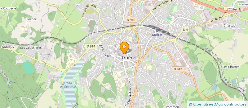 localisation de l'entreprise LES PARENTS DU CENTRE VILLE  GUERET