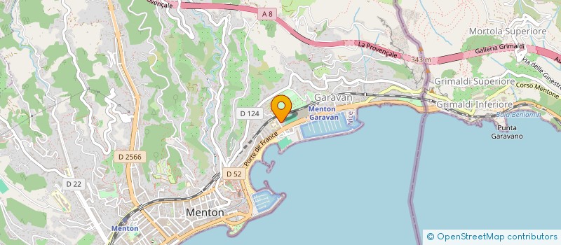 localisation de l'entreprise LES PARKINGS DU BORRIGO à MENTON