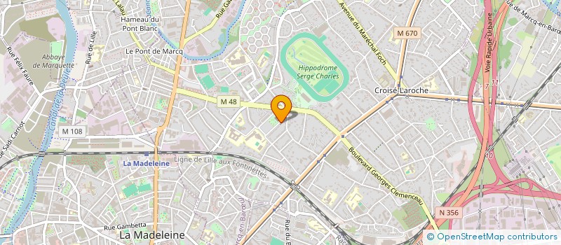 localisation de l'entreprise LES PARODIES ORGANISEES à MARCQ-EN-BARŒUL