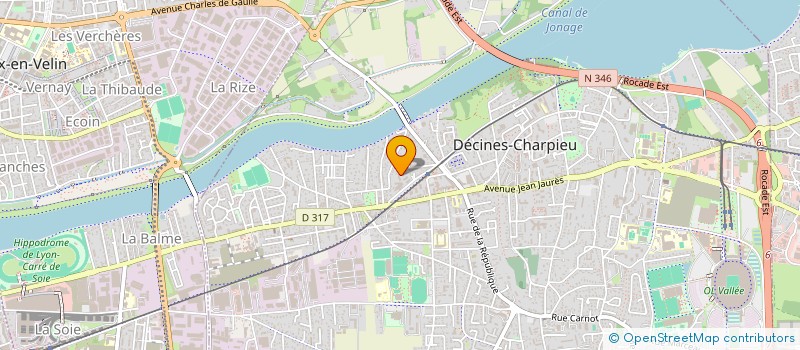 localisation de l'entreprise LES PARRAINS PRODUCTION  DECINES-CHARPIEU