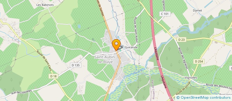 localisation de l'entreprise LES PARTENAIRES à SAINT-AUBIN-DE-BLAYE