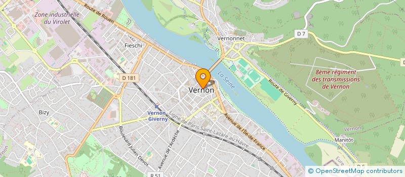 localisation de l'entreprise LES PARTENAIRES DE L'OFFICE DE TOURISME à VERNON