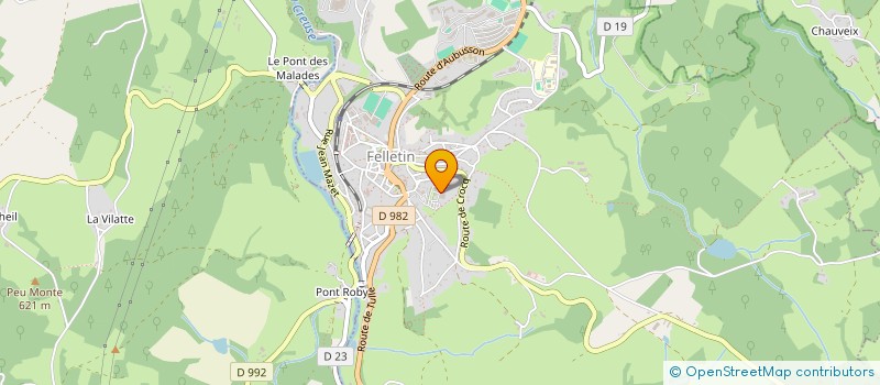 localisation de l'entreprise LES PARTENAIRES DE LA DEMOLITION AUTO à FELLETIN