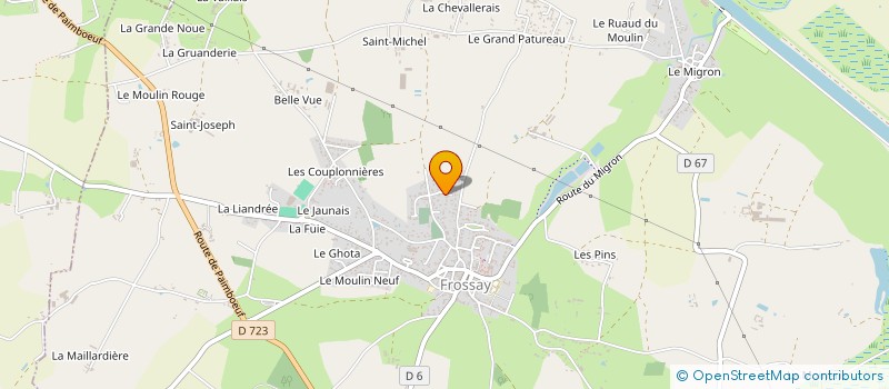 localisation de l'entreprise LES PAS DANSANTS  FROSSAY