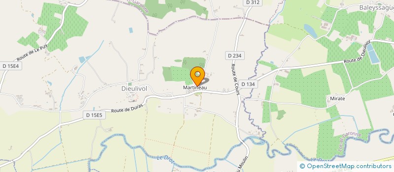 localisation de l'entreprise LES PAS DE QUIETUDE  DIEULIVOL