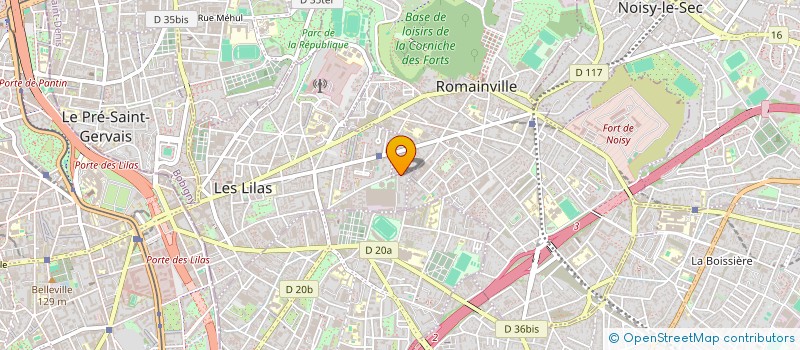localisation de l'entreprise LES PAS PERDUS à LES LILAS