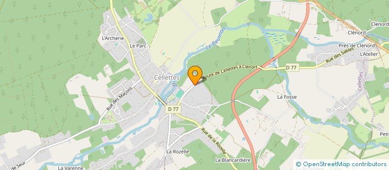 localisation de l'entreprise LES PASCAUX  CELLETTES