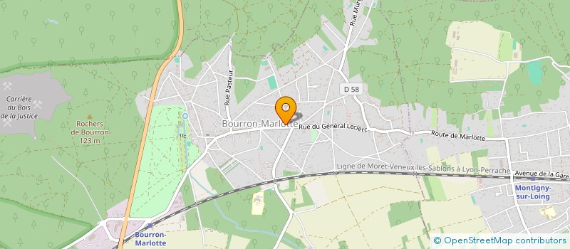 localisation de l'entreprise LES PASSERELLES DU LOING  BOURRON-MARLOTTE