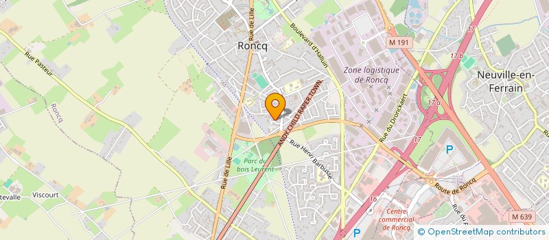 localisation de l'entreprise LES PASSEURS DE BONHEUR 59  RONCQ