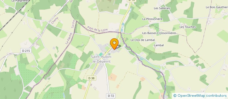 localisation de l'entreprise LES PASSIONNES 37 (L.P. 37)  SAINT-AUBIN-LE-DEPEINT