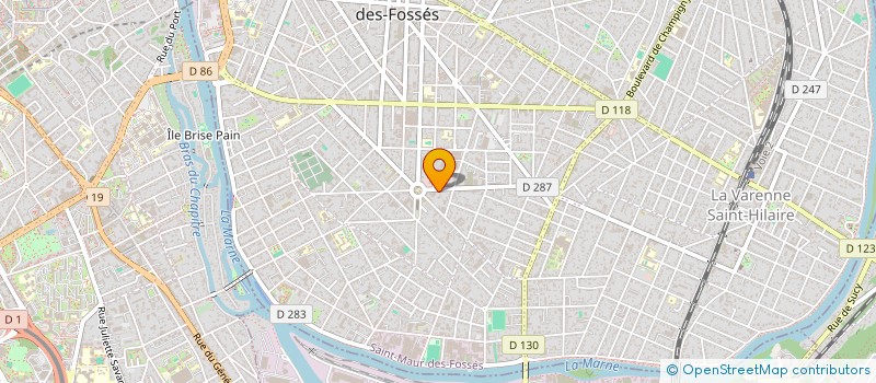 localisation de l'entreprise LES PASSIONS DANS LA VIE à ST MAUR DES FOSSES