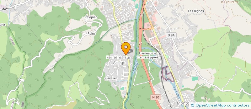 localisation de l'entreprise LES PASTAGAS à FERRIERES-SUR-ARIEGE