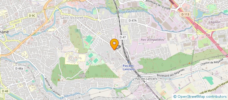 localisation de l'entreprise LES PAT  SAINT-VICTORET