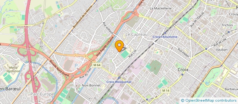 localisation de l'entreprise LES PATATES CHAUDES  WASQUEHAL