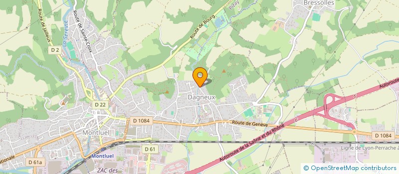 localisation de l'entreprise LES PATCHOULINES  DAGNEUX