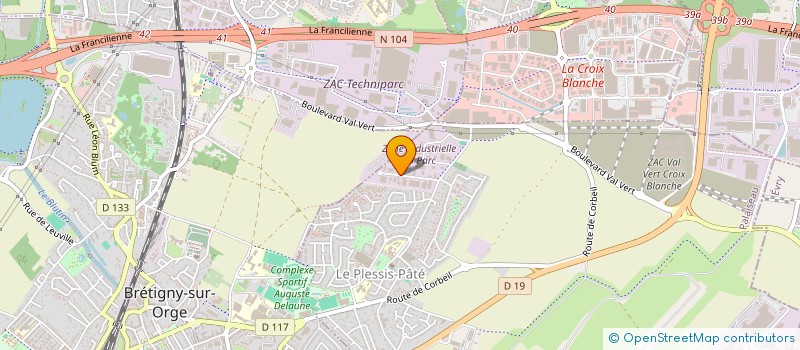 localisation de l'entreprise LES PATELLES  LE PLESSIS-PATE