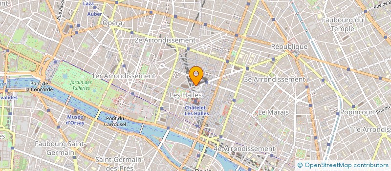 localisation de l'entreprise LES PATES VIVANTES DES HALLES  PARIS