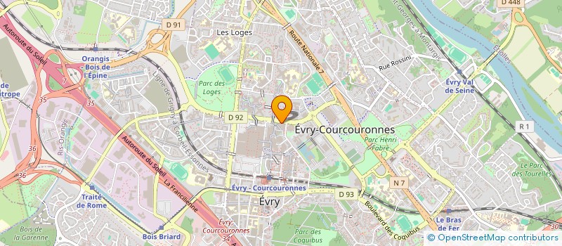 localisation de l'entreprise LES PATINEURS à EVRY-COURCOURONNES