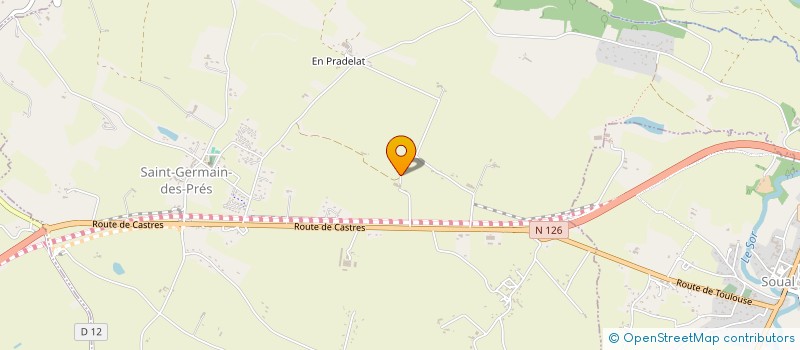 localisation de l'entreprise LES PATISSERIES DU PASTEL  PUYLAURENS