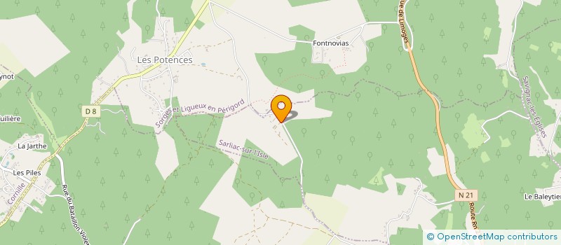 localisation de l'entreprise LES PATOUS  SARLIAC SUR L'ISLE