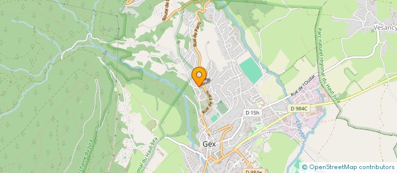 localisation de l'entreprise LES PATTES BLANCHES  GEX