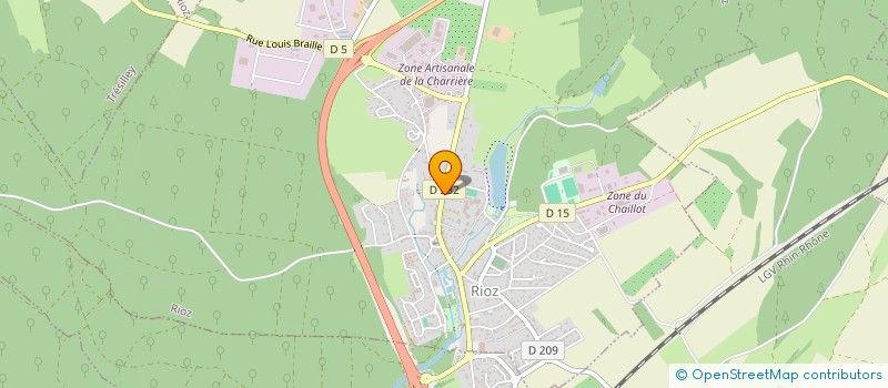 localisation de l'entreprise LES PATTES D'OLAF  RIOZ