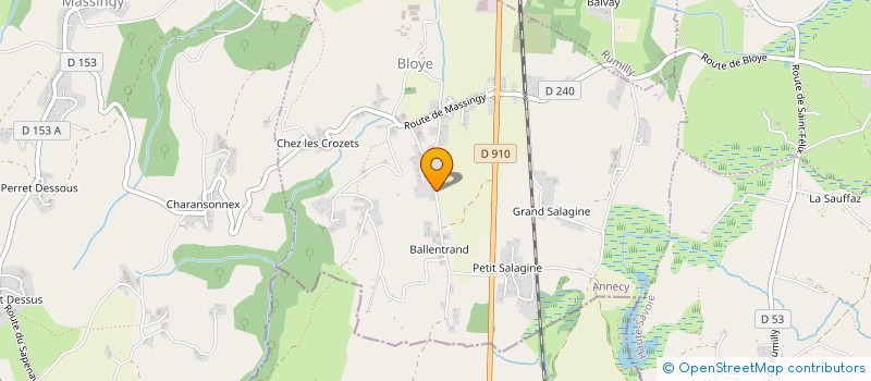 localisation de l'entreprise LES PATURETTES  VALLIERES-SUR-FIER