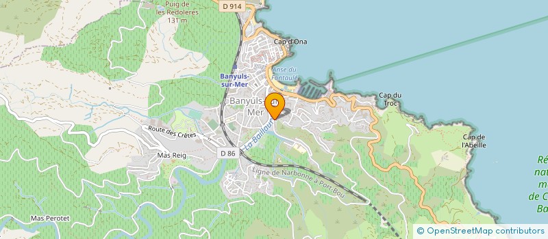 localisation de l'entreprise LES PAULREIGIENS  BANYULS-SUR-MER