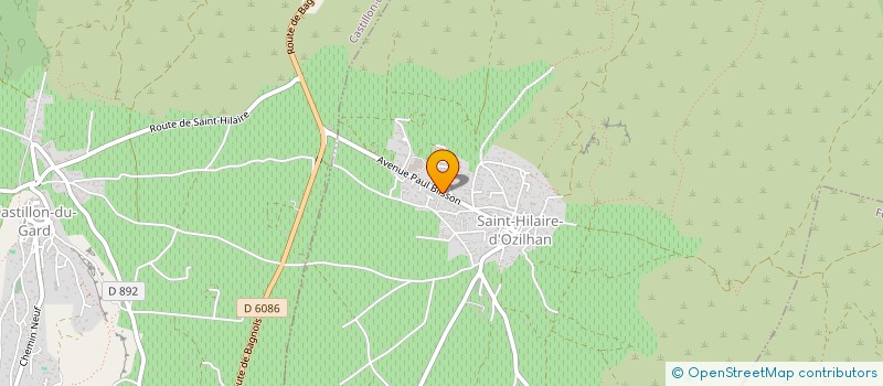 localisation de l'entreprise LES PAUSES  SAINT-HILAIRE-D'OZILHAN