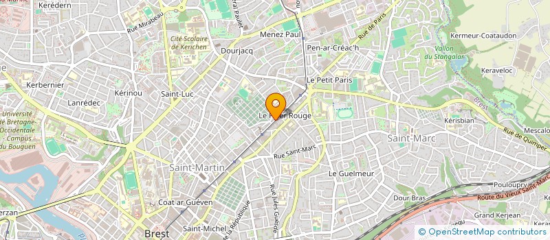 localisation de l'entreprise LES PAUSES HEUREUSES à BREST