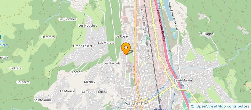 localisation de l'entreprise LES PAVAGES LAIERNO  SALLANCHES