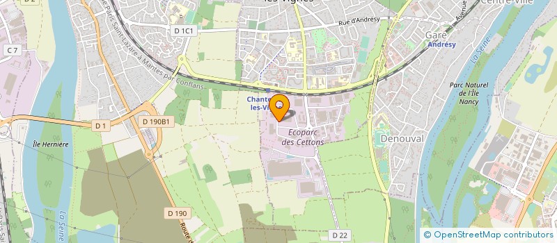 localisation de l'entreprise LES PAVES DES VIGNES  CHANTELOUP-LES-VIGNES