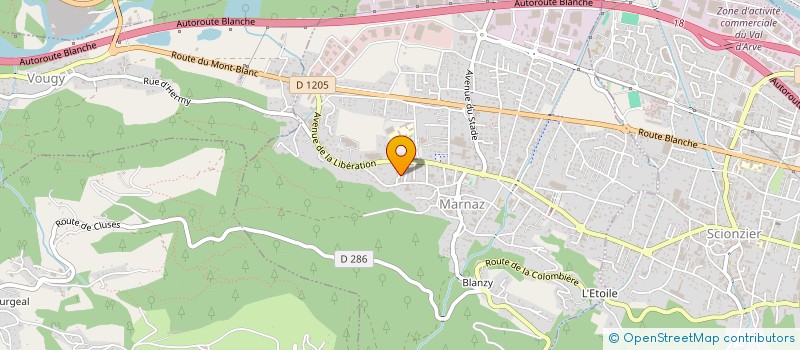 localisation de l'entreprise LES PAVES DU PIC  TANINGES